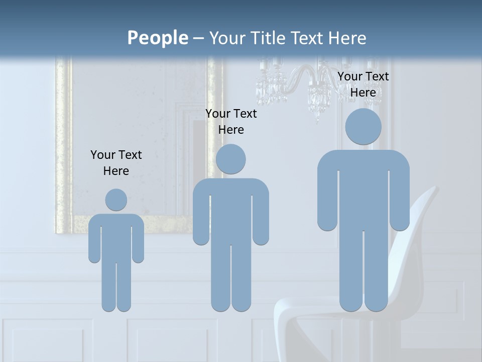 Stylish Modern Interior In A Classical Parisian Apartment (3D Render) PowerPoint Template