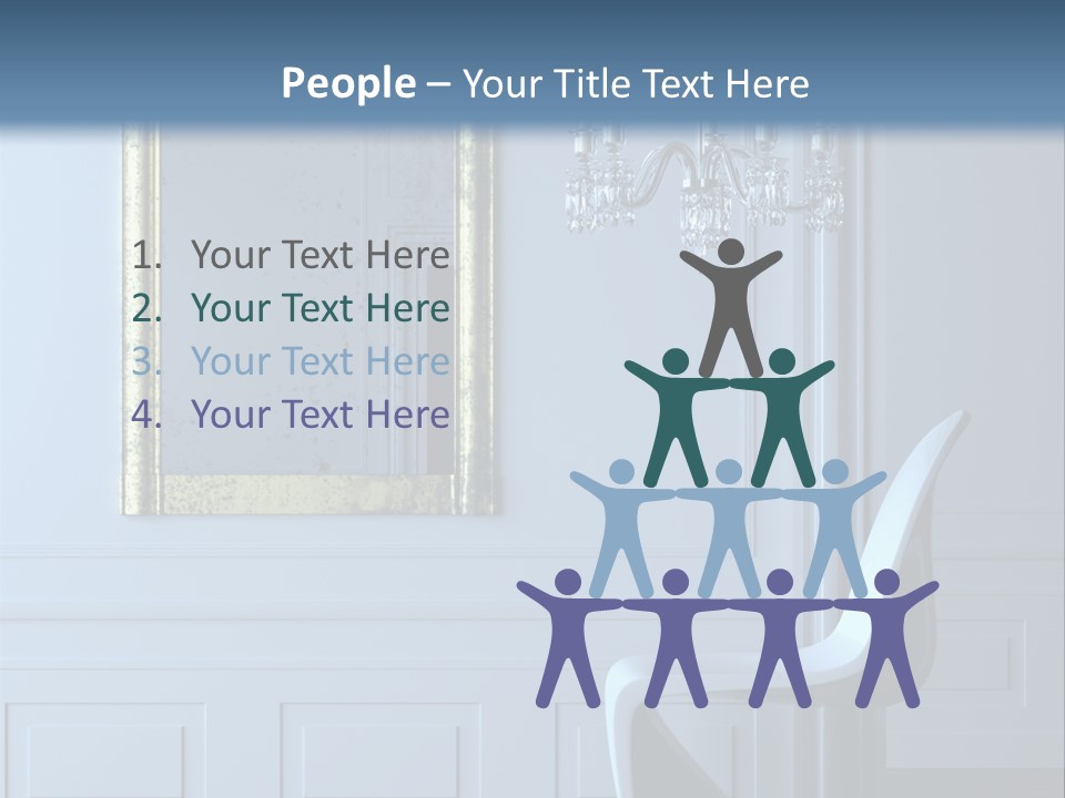 Stylish Modern Interior In A Classical Parisian Apartment (3D Render) PowerPoint Template