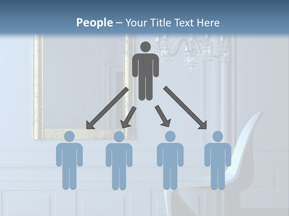 Stylish Modern Interior In A Classical Parisian Apartment (3D Render) PowerPoint Template