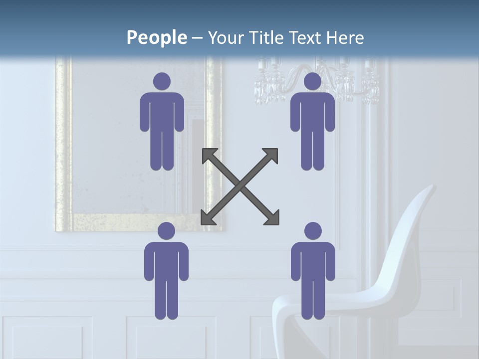 Stylish Modern Interior In A Classical Parisian Apartment (3D Render) PowerPoint Template