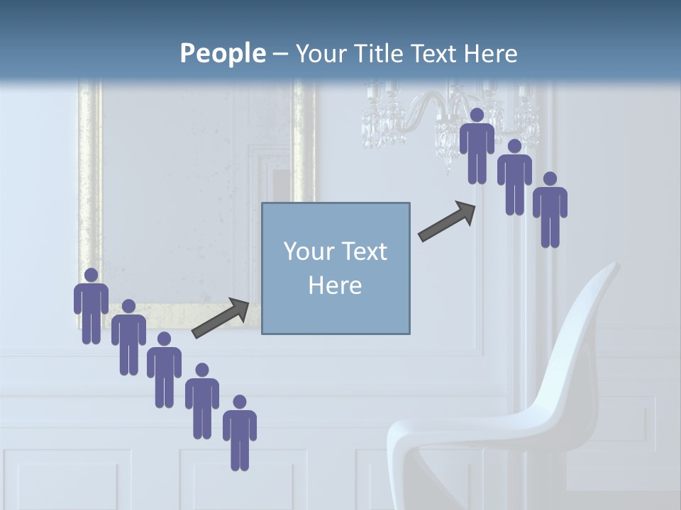 Stylish Modern Interior In A Classical Parisian Apartment (3D Render) PowerPoint Template