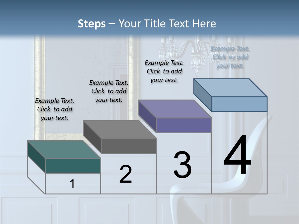 Stylish Modern Interior In A Classical Parisian Apartment (3D Render) PowerPoint Template