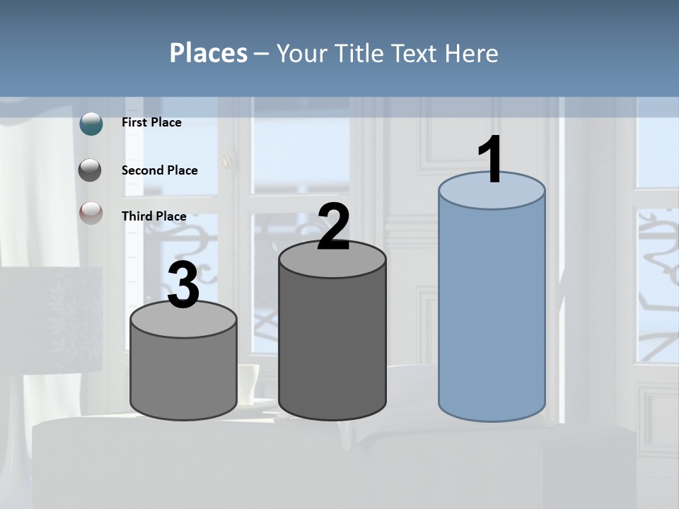 Classic Parisian Living Room (3D Render) PowerPoint Template