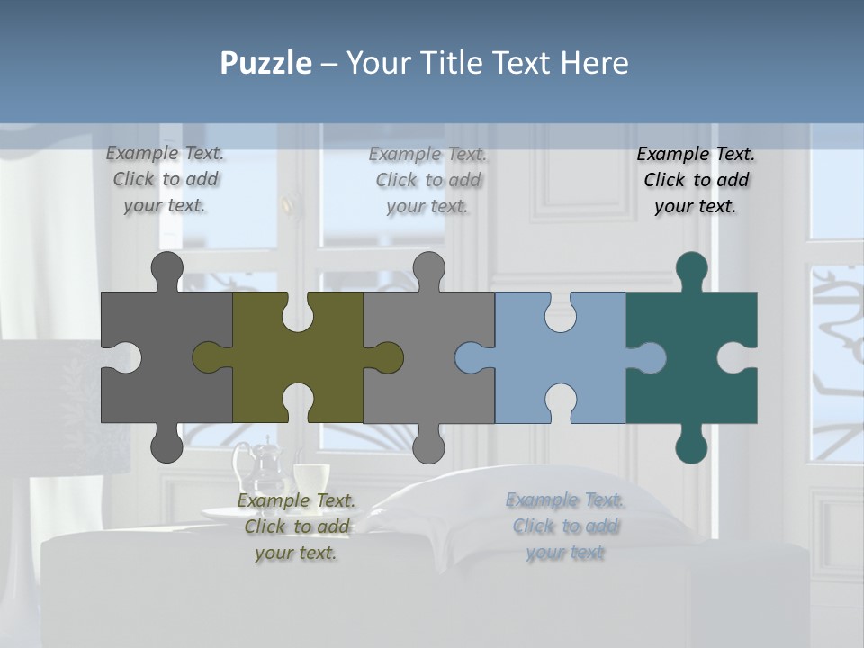 Classic Parisian Living Room (3D Render) PowerPoint Template