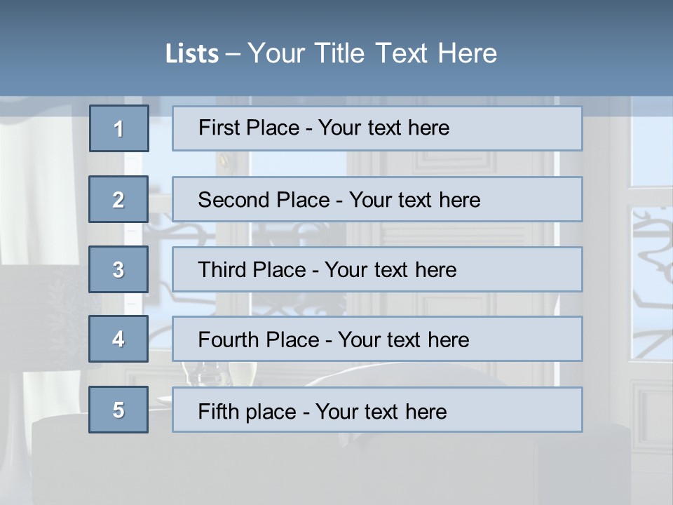 Classic Parisian Living Room (3D Render) PowerPoint Template