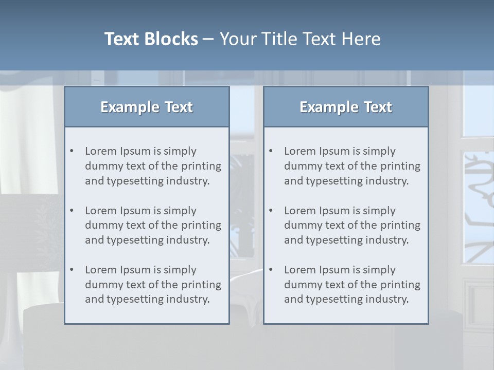Classic Parisian Living Room (3D Render) PowerPoint Template