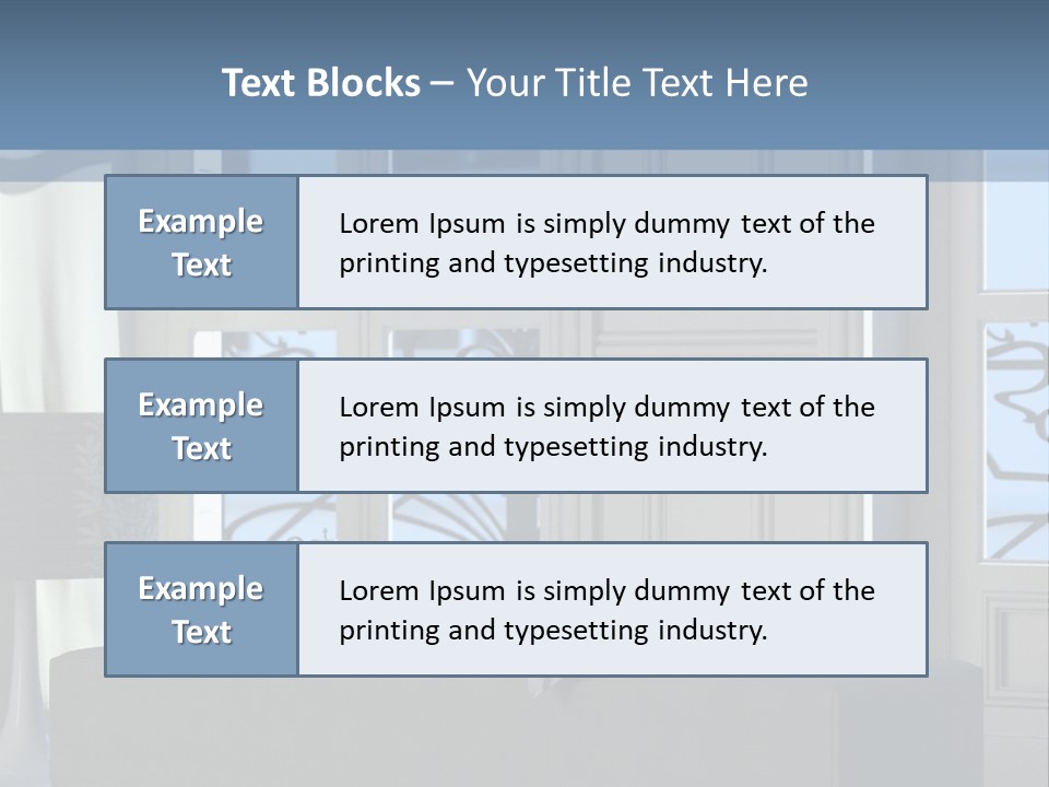 Classic Parisian Living Room (3D Render) PowerPoint Template
