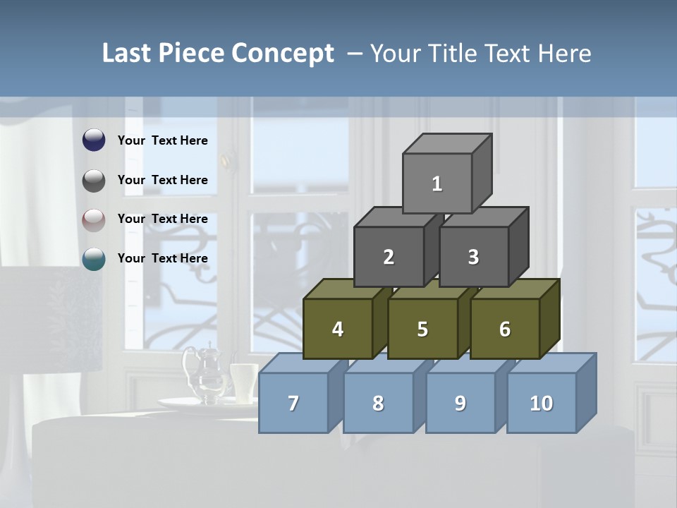 Classic Parisian Living Room (3D Render) PowerPoint Template