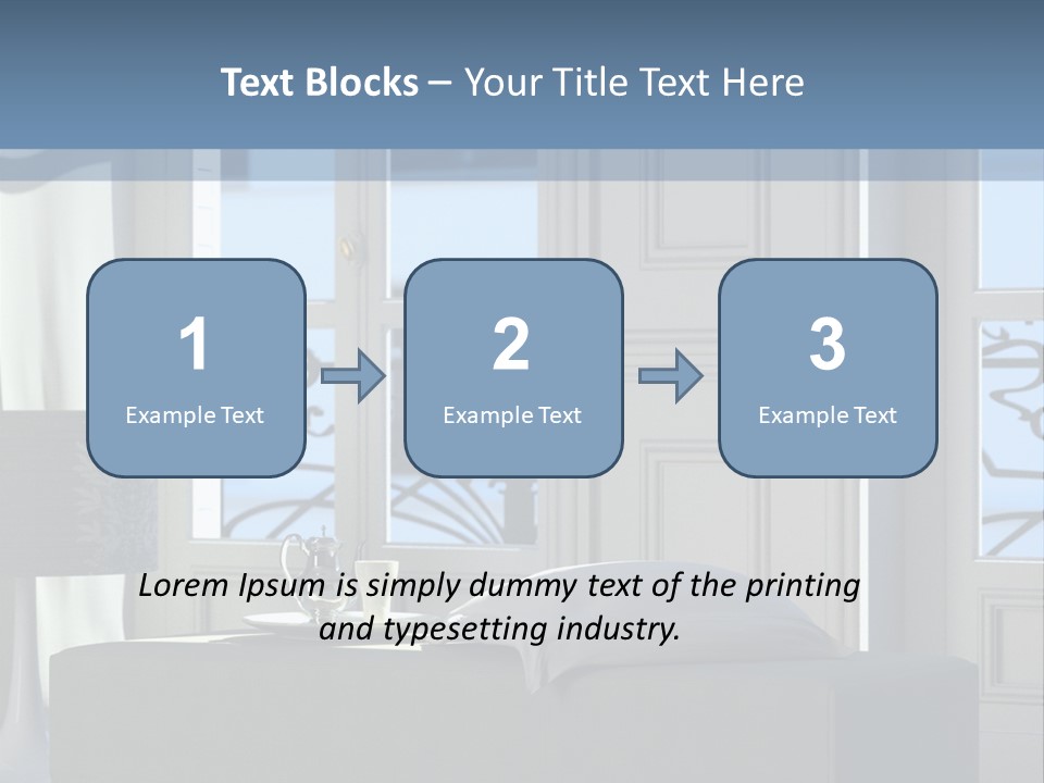 Classic Parisian Living Room (3D Render) PowerPoint Template