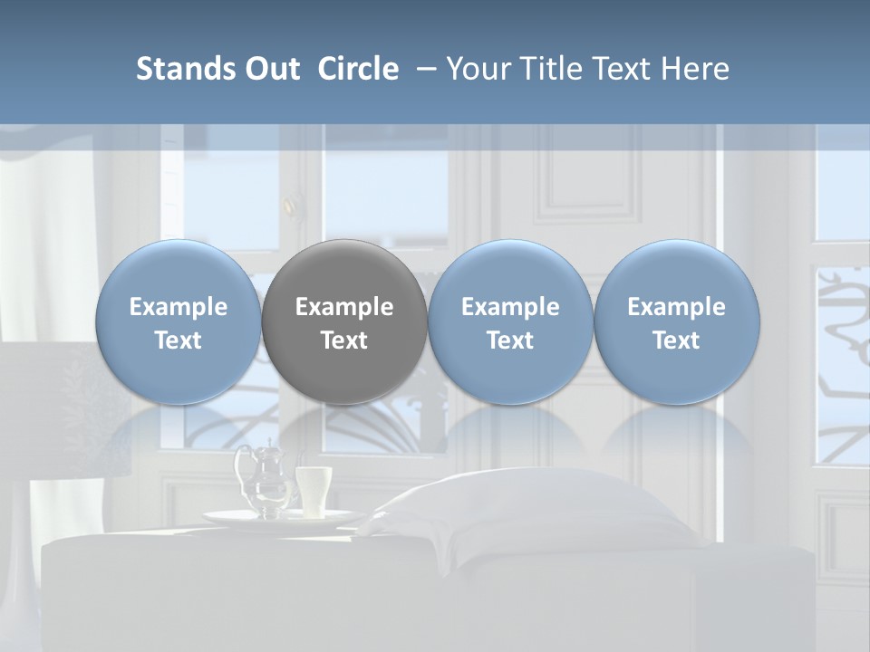 Classic Parisian Living Room (3D Render) PowerPoint Template