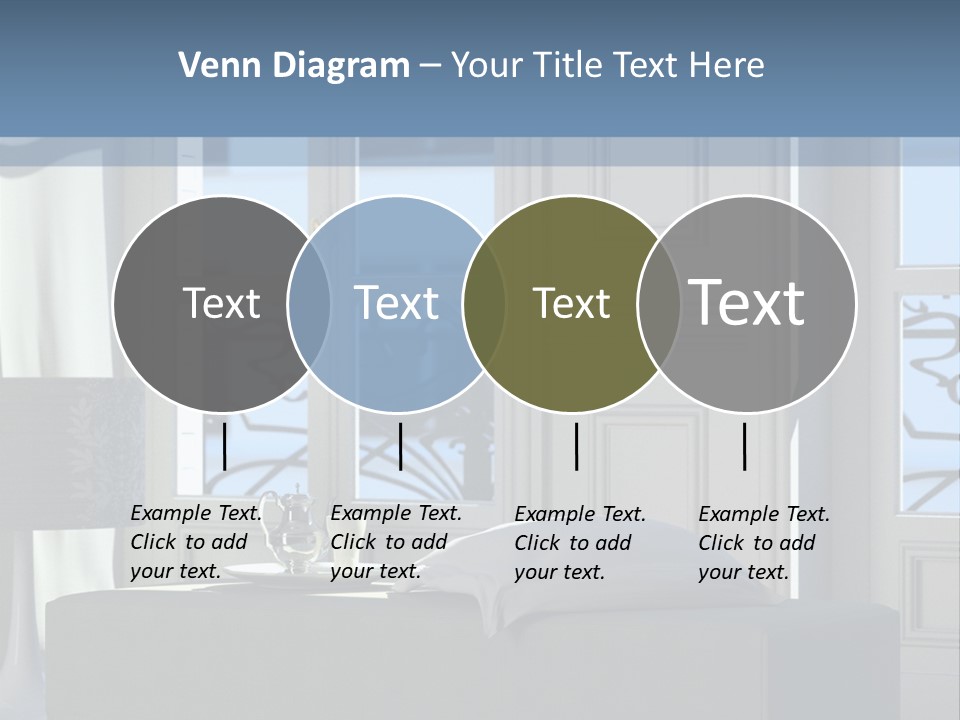 Classic Parisian Living Room (3D Render) PowerPoint Template