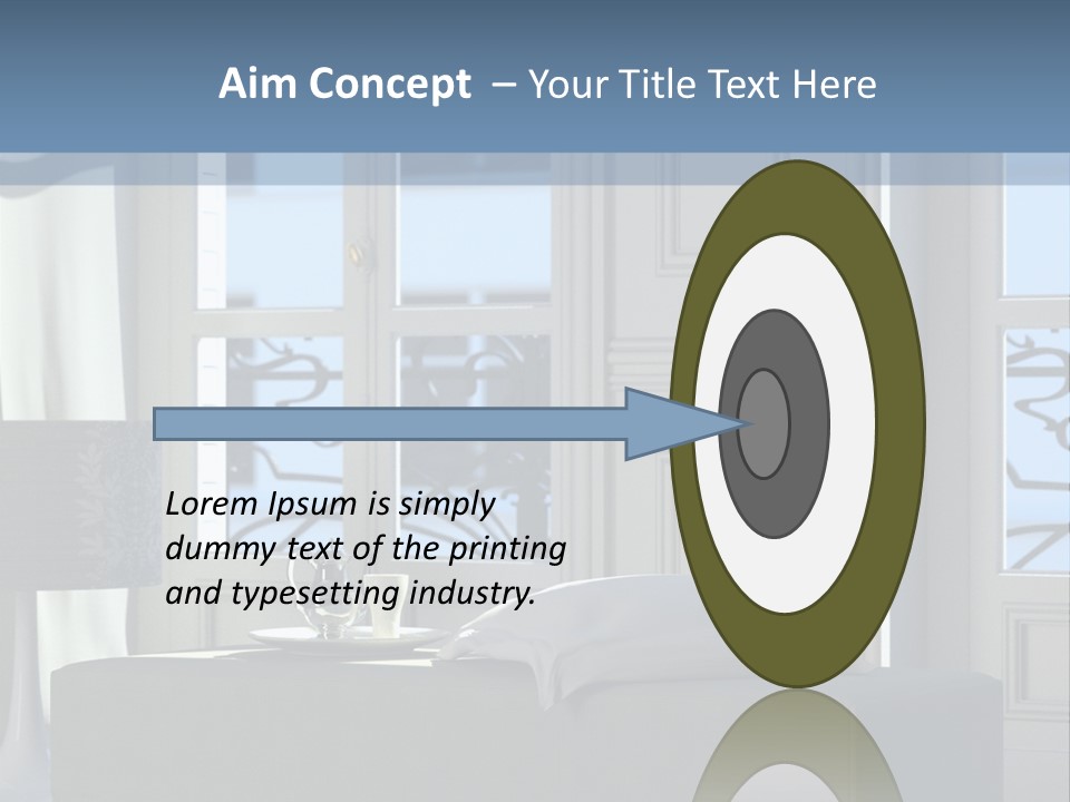 Classic Parisian Living Room (3D Render) PowerPoint Template