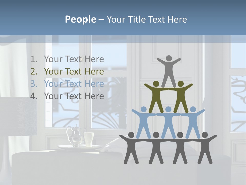 Classic Parisian Living Room (3D Render) PowerPoint Template