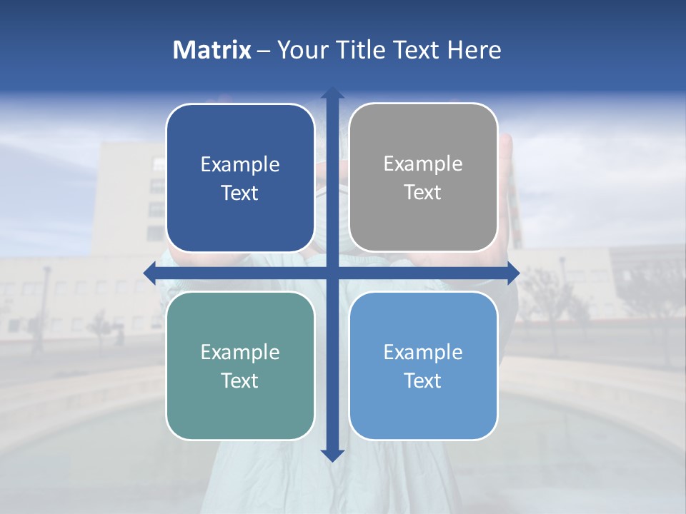 Nurse Over Hospital Background PowerPoint Template