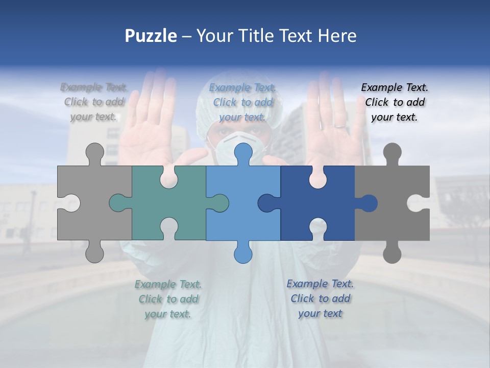 Nurse Over Hospital Background PowerPoint Template