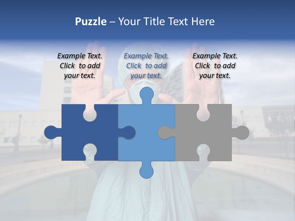 Nurse Over Hospital Background PowerPoint Template