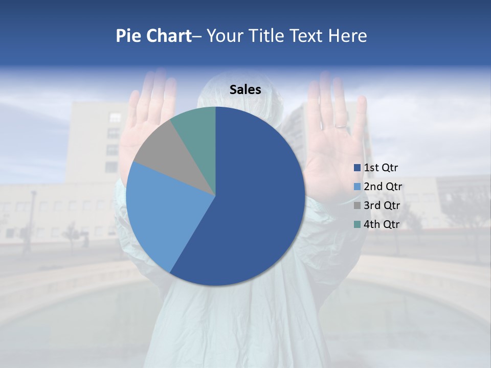 Nurse Over Hospital Background PowerPoint Template