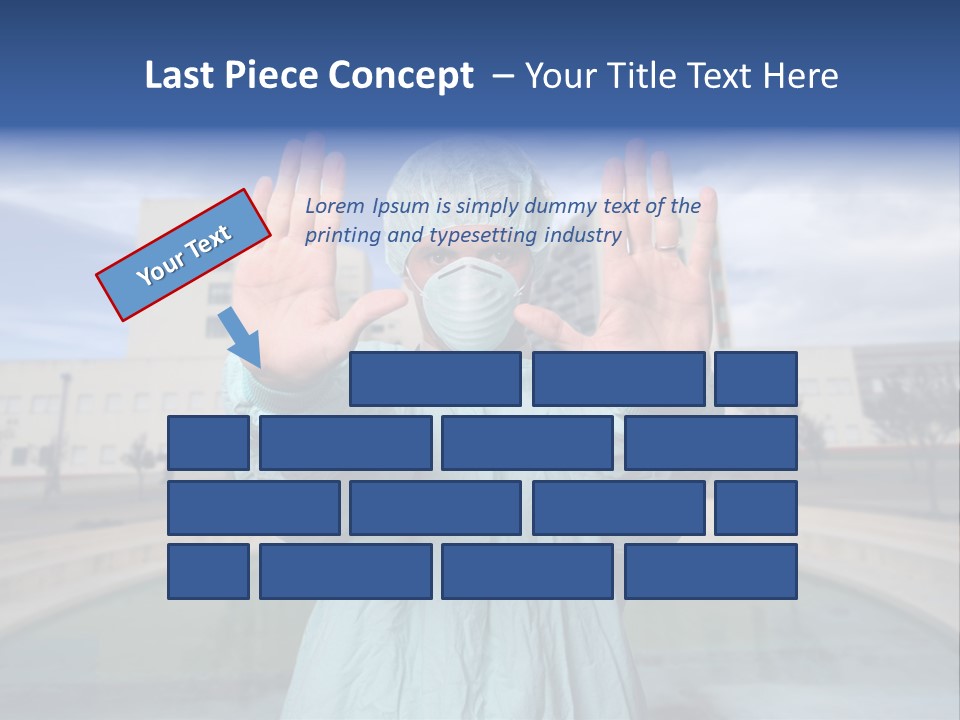 Nurse Over Hospital Background PowerPoint Template