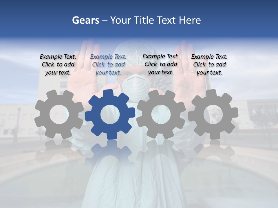 Nurse Over Hospital Background PowerPoint Template