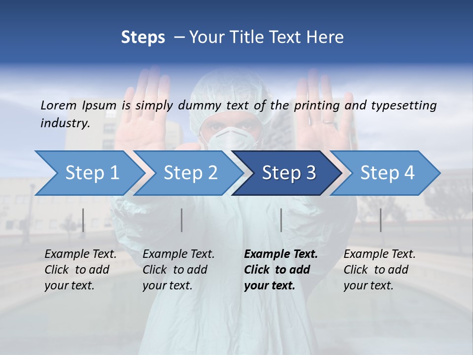 Nurse Over Hospital Background PowerPoint Template