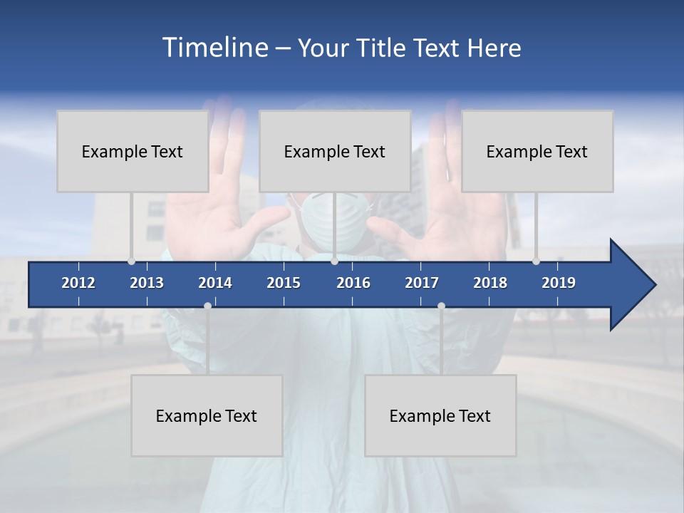 Nurse Over Hospital Background PowerPoint Template
