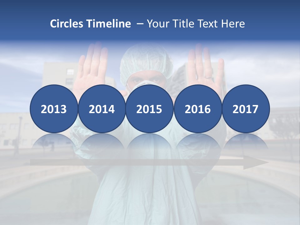 Nurse Over Hospital Background PowerPoint Template