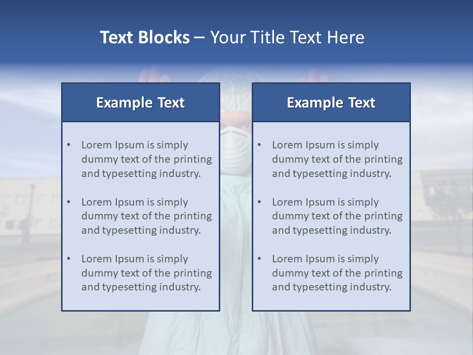 Nurse Over Hospital Background PowerPoint Template