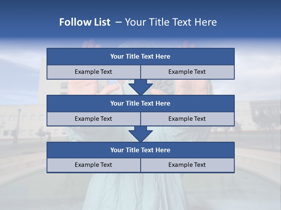 Nurse Over Hospital Background PowerPoint Template