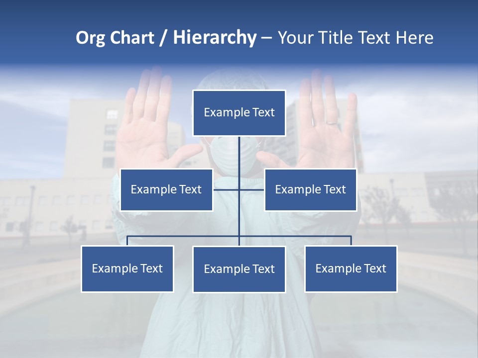 Nurse Over Hospital Background PowerPoint Template