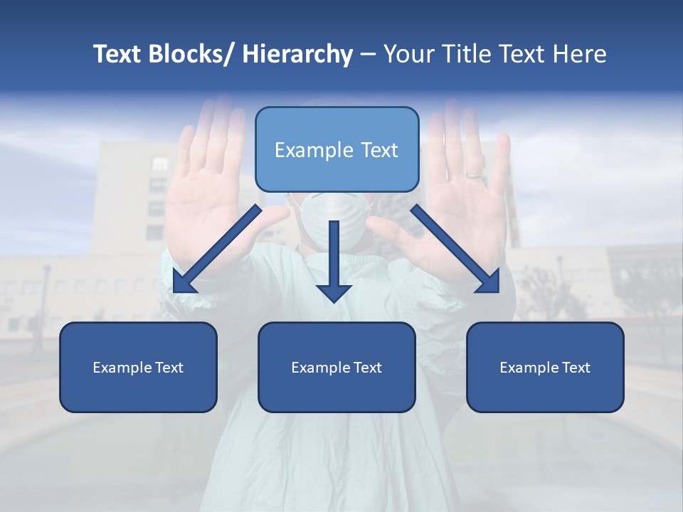 Nurse Over Hospital Background PowerPoint Template