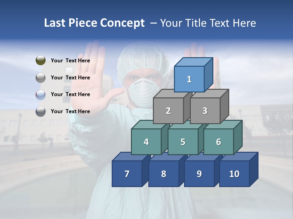 Nurse Over Hospital Background PowerPoint Template