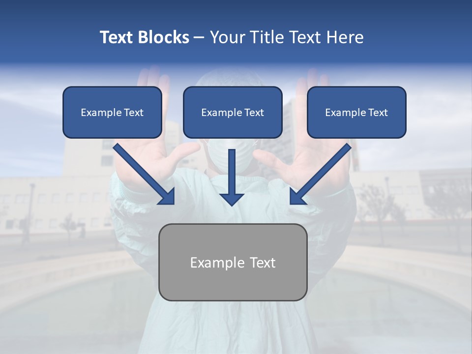 Nurse Over Hospital Background PowerPoint Template