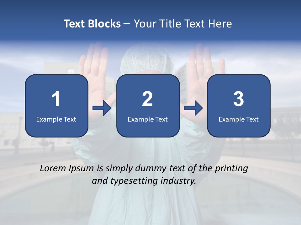 Nurse Over Hospital Background PowerPoint Template
