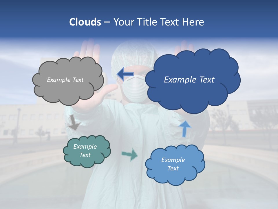 Nurse Over Hospital Background PowerPoint Template