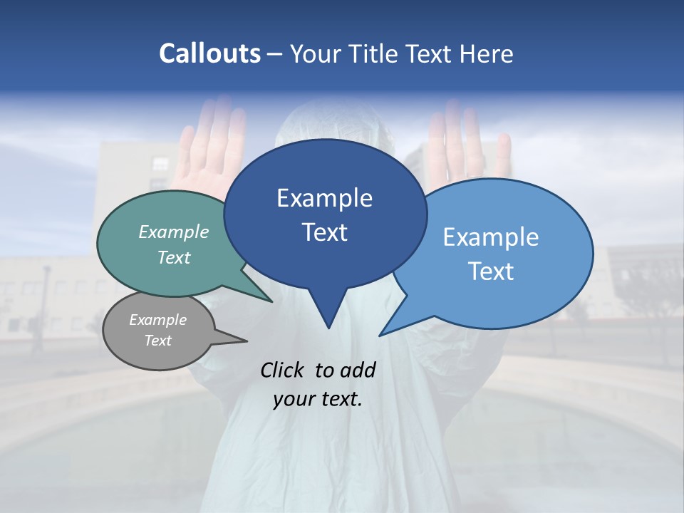 Nurse Over Hospital Background PowerPoint Template