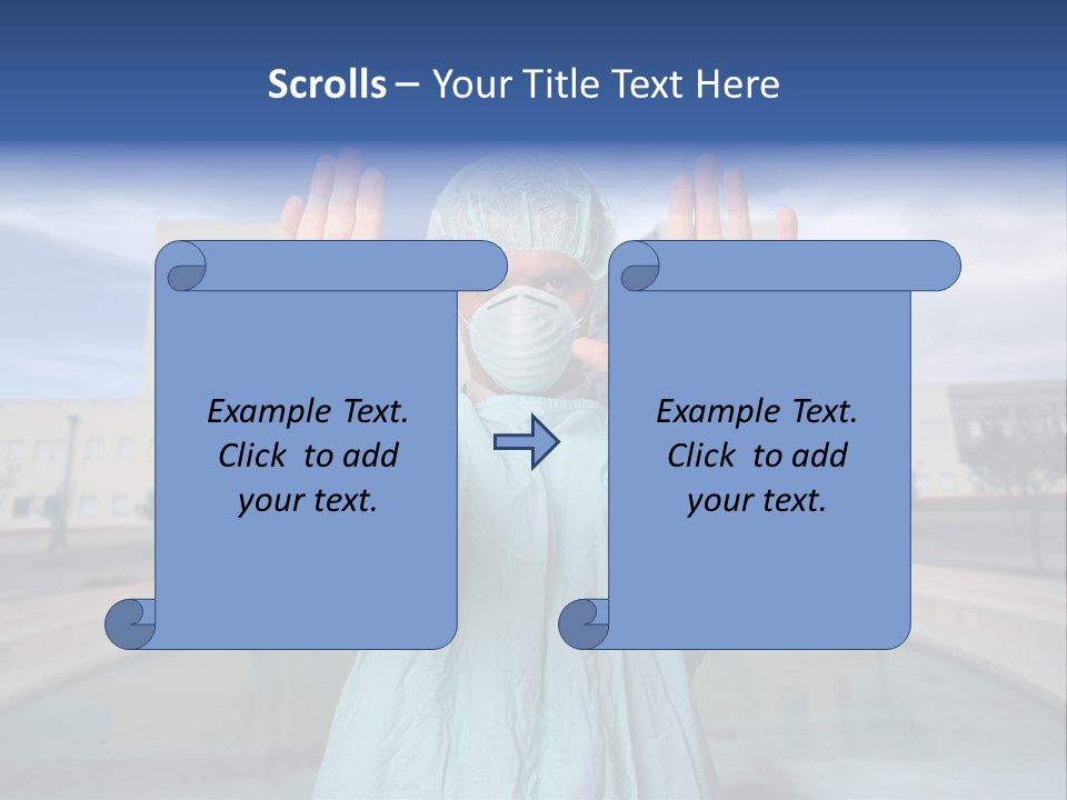 Nurse Over Hospital Background PowerPoint Template
