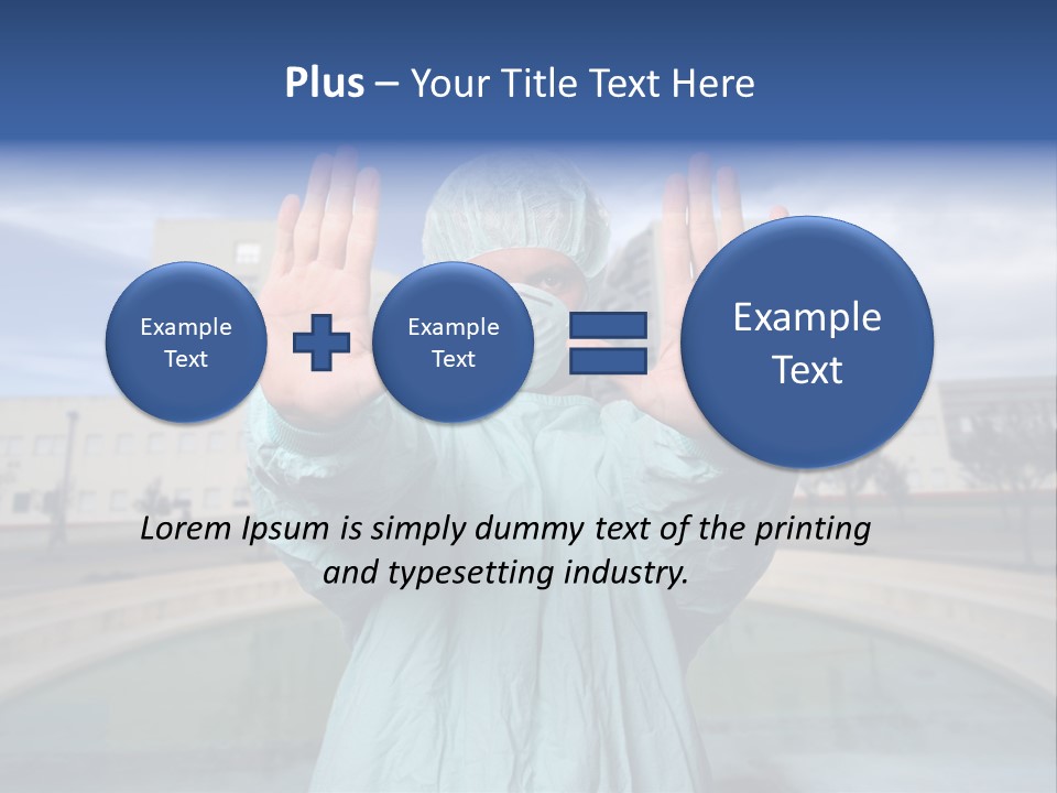 Nurse Over Hospital Background PowerPoint Template
