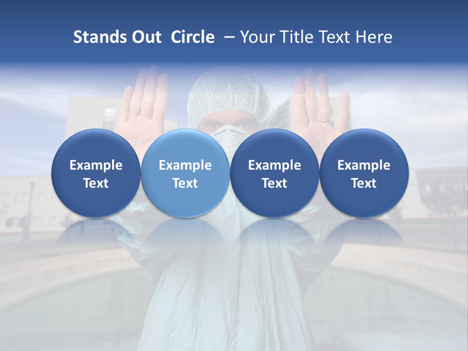 Nurse Over Hospital Background PowerPoint Template