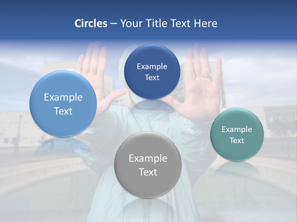 Nurse Over Hospital Background PowerPoint Template