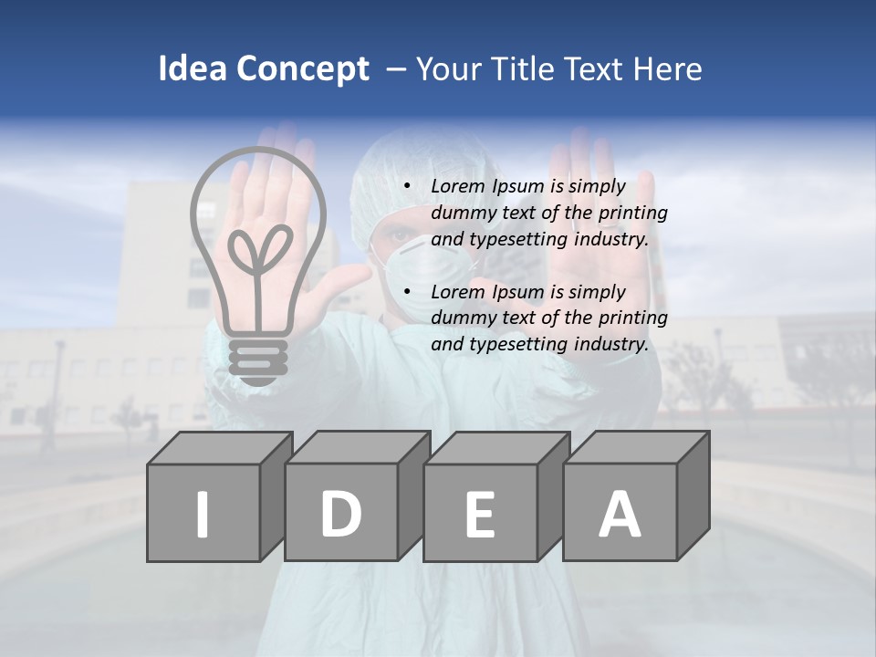 Nurse Over Hospital Background PowerPoint Template