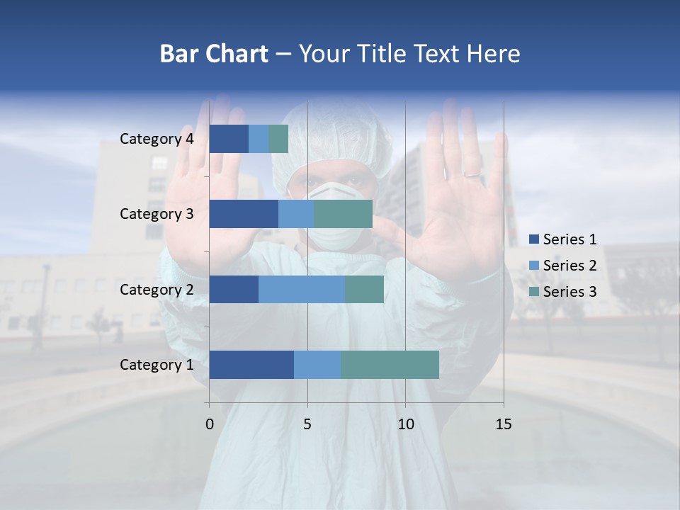 Nurse Over Hospital Background PowerPoint Template