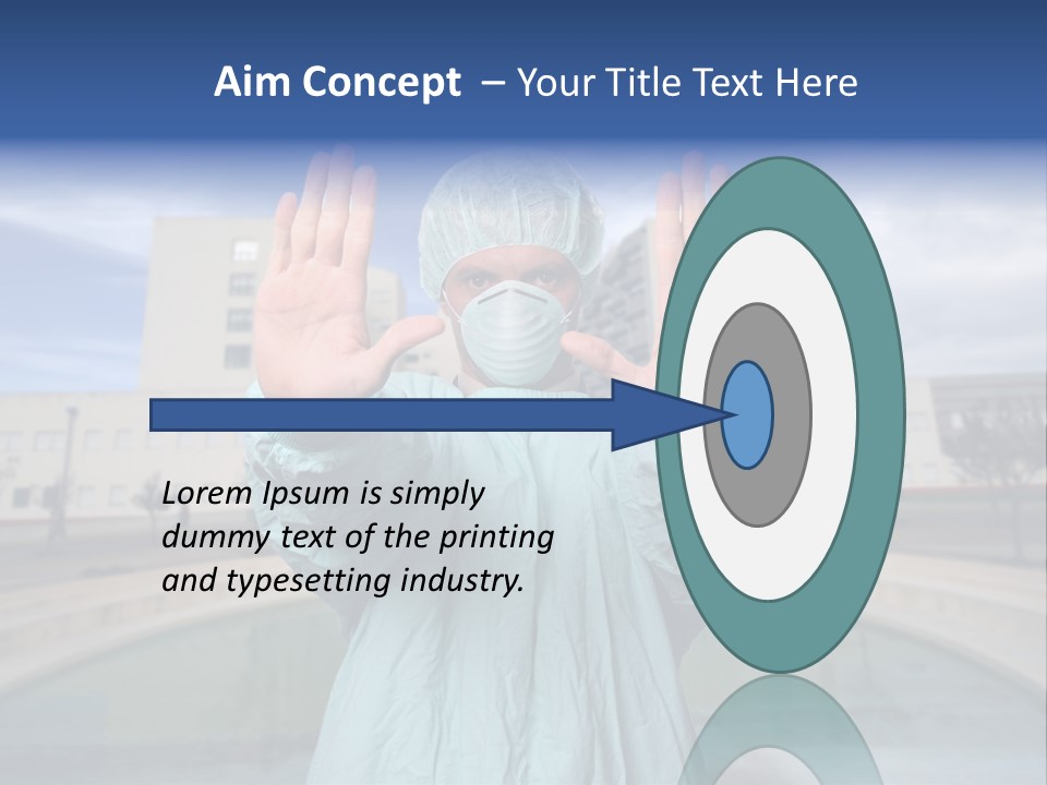 Nurse Over Hospital Background PowerPoint Template