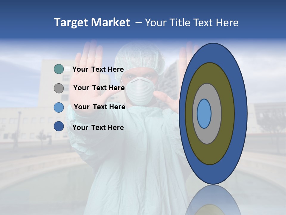 Nurse Over Hospital Background PowerPoint Template