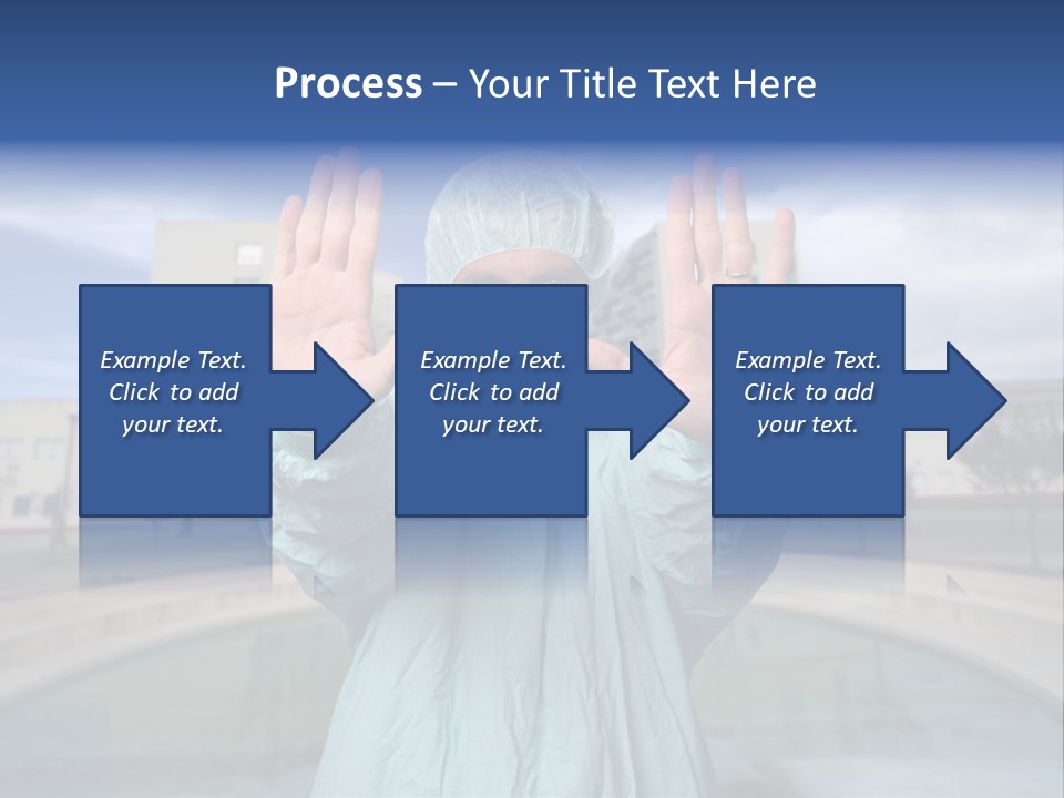 Nurse Over Hospital Background PowerPoint Template