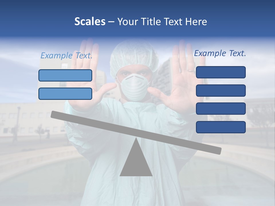 Nurse Over Hospital Background PowerPoint Template