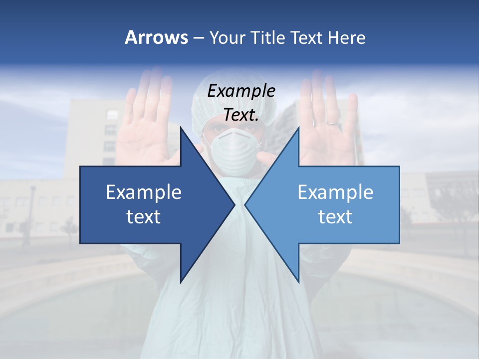 Nurse Over Hospital Background PowerPoint Template