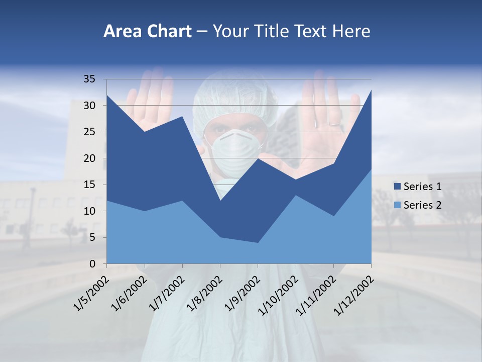 Nurse Over Hospital Background PowerPoint Template
