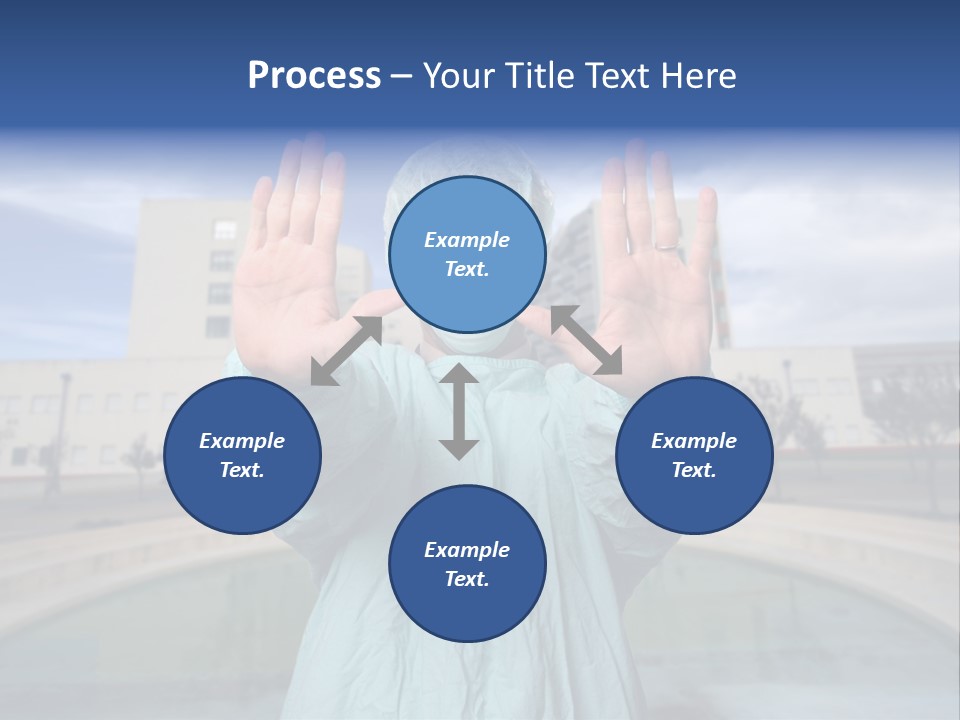 Nurse Over Hospital Background PowerPoint Template
