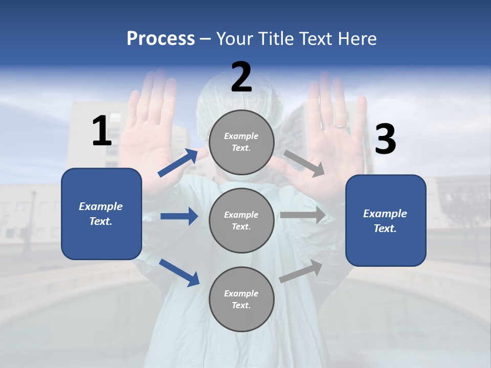 Nurse Over Hospital Background PowerPoint Template