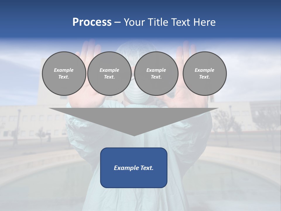 Nurse Over Hospital Background PowerPoint Template